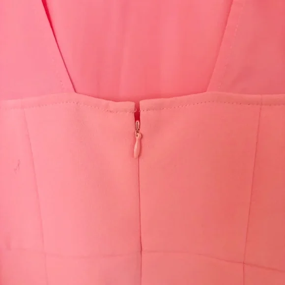 LOFT Womens Split Hem Scallop‎ Dress Pink Tiered Mini Size 0 - Picture 4 of 7